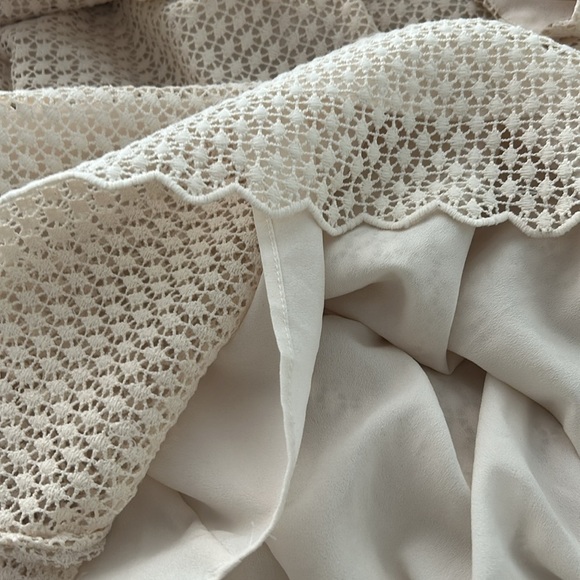 Philosophy Ivory Eyelet Sleeveless Vneck Shift Dress Size 8 - Picture 6 of 16